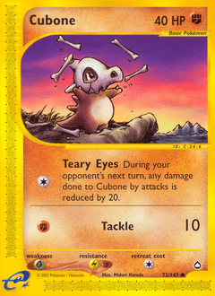 Cubone #72 from Aquapolis