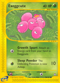 Exeggcute #76 from Aquapolis