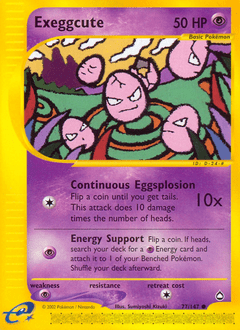 Exeggcute #77 from Aquapolis