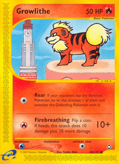 Growlithe #80 from Aquapolis