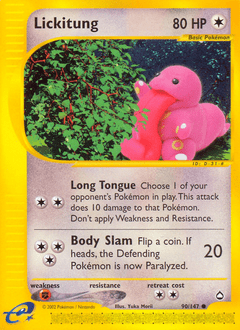 Lickitung #90 from Aquapolis