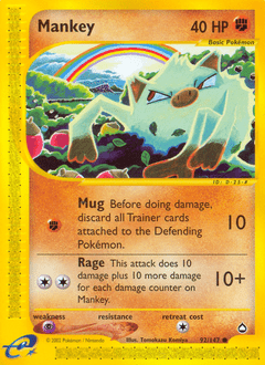 Mankey #92 from Aquapolis