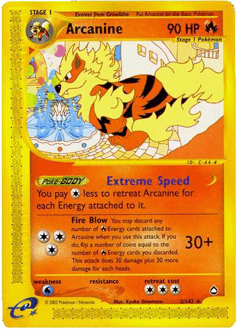Arcanine #H2 from Aquapolis