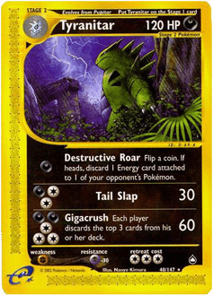 Tyranitar #H28 from Aquapolis