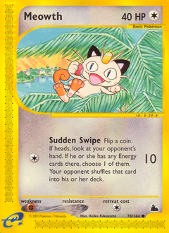 Meowth #78 from Skyridge