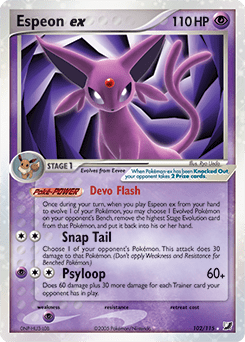 Espeon ex #102 from Unseen Forces