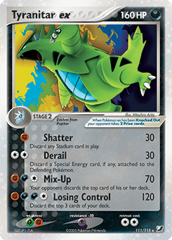 Tyranitar ex #111 from Unseen Forces