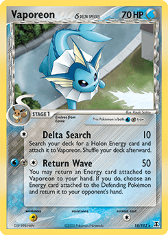 Vaporeon δ #18 from Delta Species