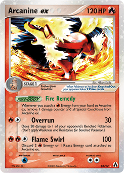 Arcanine ex #83 from Legend Maker