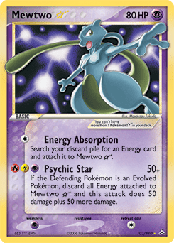 Mewtwo Star #103 from Holon Phantoms