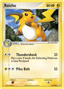 Raichu #51 from Holon Phantoms