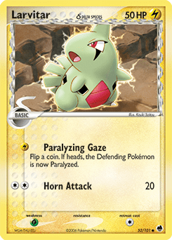 Larvitar δ #52 from Dragon Frontiers