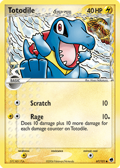 Totodile δ #67 from Dragon Frontiers