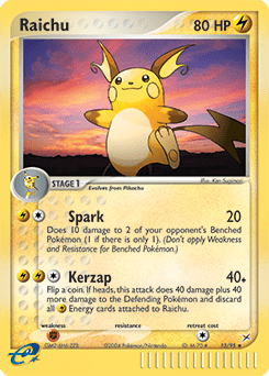 Raichu #13 from Team Magma vs Team Aqua