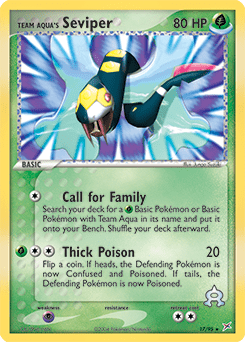 Team Aqua's Seviper #17 from Team Magma vs Team Aqua