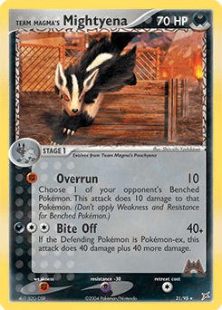 Team Magma's Mightyena #21 from Team Magma vs Team Aqua