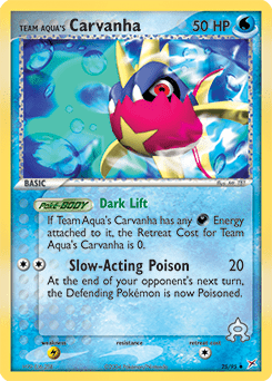 Team Aqua's Carvanha #25 from Team Magma vs Team Aqua