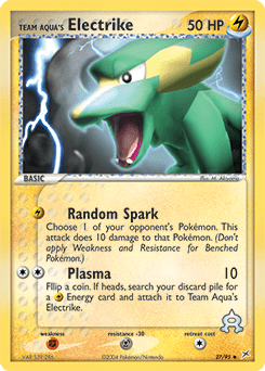 Team Aqua's Electrike #27 from Team Magma vs Team Aqua