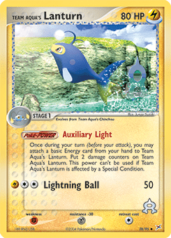 Team Aqua's Lanturn #28 from Team Magma vs Team Aqua
