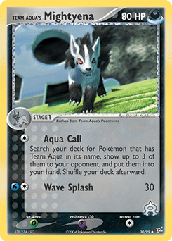 Team Aqua's Mightyena #30 from Team Magma vs Team Aqua