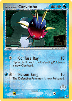 Team Aqua's Carvanha #47 from Team Magma vs Team Aqua