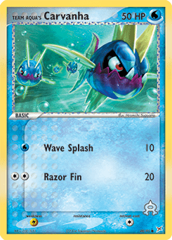 Team Aqua's Carvanha #48 from Team Magma vs Team Aqua