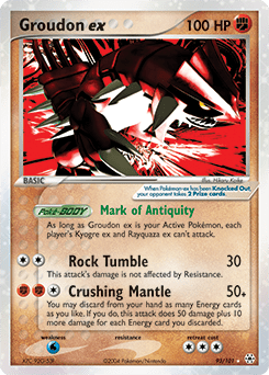 Groudon ex #93 from Hidden Legends