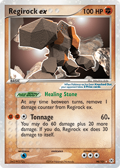 Regirock ex #98 from Hidden Legends