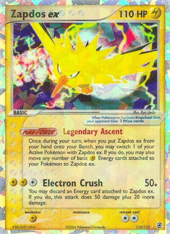 Zapdos ex #116 from FireRed & LeafGreen
