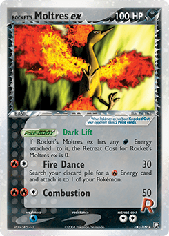 Rocket's Moltres ex #100 by Ryo Ueda