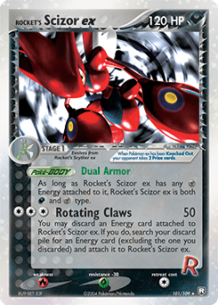 Rocket's Scizor ex #101 from Team Rocket Returns