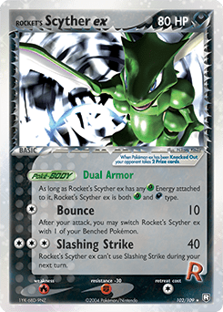 Rocket's Scyther ex #102 from Team Rocket Returns
