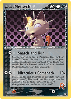 Rocket's Meowth #46 from Team Rocket Returns