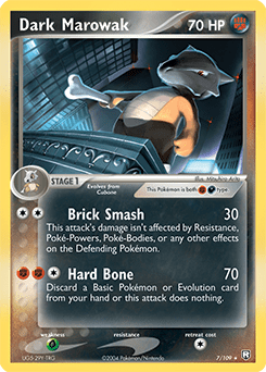Dark Marowak #7 from Team Rocket Returns