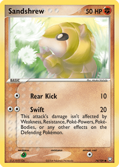 Sandshrew #74 from Team Rocket Returns