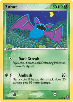 Zubat #82 from Team Rocket Returns
