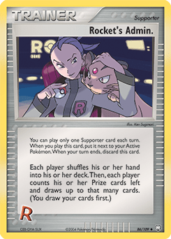 Rocket's Admin. #86 from Team Rocket Returns