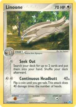 Linoone #3 from EX Trainer Kit (Blue)