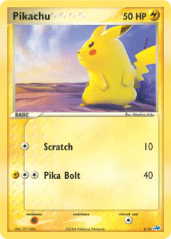 Pikachu #6 from EX Trainer Kit (Blue)