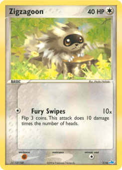 Zigzagoon #7 from EX Trainer Kit (Blue)