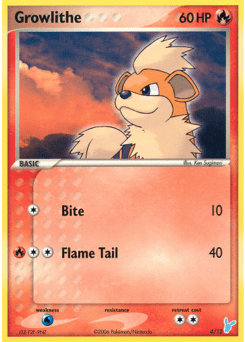 Growlithe #4 from EX Trainer Kit 2 (Blue)