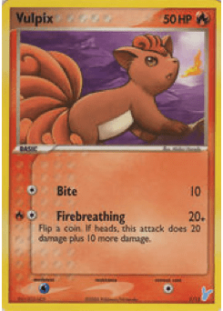 Vulpix #7 from EX Trainer Kit 2 (Blue)