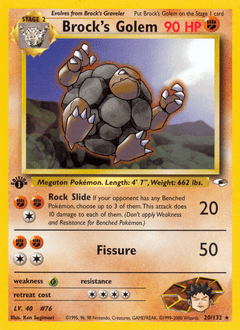 Brock's Golem #20 from Gym Heroes
