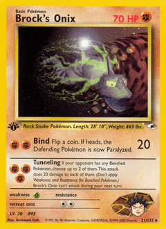 Brock's Onix #21 from Gym Heroes