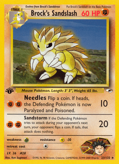 Brock's Sandslash #23 from Gym Heroes