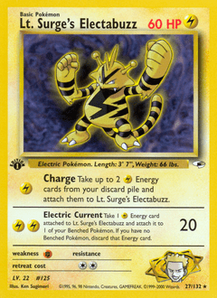Lt. Surge's Electabuzz #27 from Gym Heroes