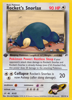 Rocket's Snorlax #33 from Gym Heroes