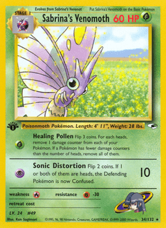 Sabrina's Venomoth #34 from Gym Heroes