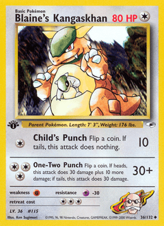 Blaine's Kangaskhan #36 from Gym Heroes