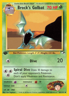 Brock's Golbat #39 from Gym Heroes